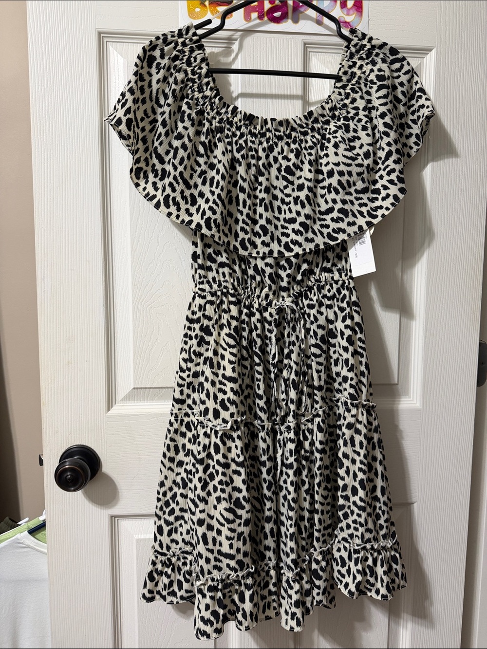 ODDY Black & Cream Patterned Dress NWT - Picture 2 of 12